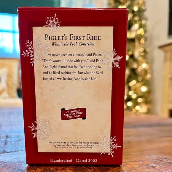 2002 Piglet's First Ride Hallmark Keepsake Ornament (QXD4963) - Picture 2 of 6